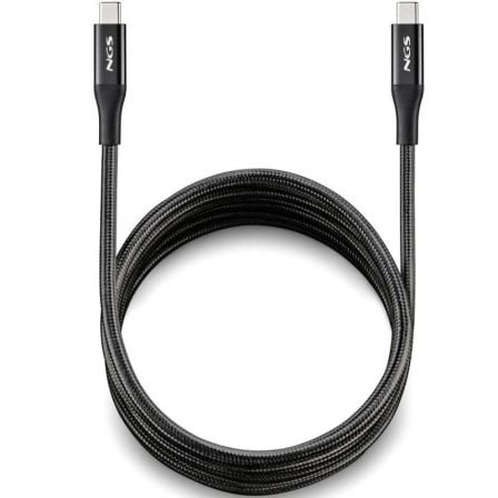 art_ngs-cab20knot20240w-2_1 Cable USB 4.0 Tipo-C NGS KNOT/ USB Tipo-C Macho - USB Tipo-C Macho/ Hasta 240W/ 40Gbps/ 2m/ Negro