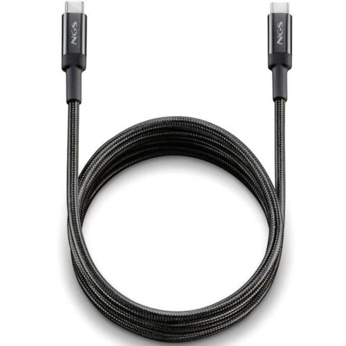art_ngs-cab20knot2065w-3_1-1 Cable USB 2.0 Tipo-C NGS KNOT/ USB Tipo-C Macho - USB Tipo-C Macho/ Hasta 65W/ 480Mbps/ 3m/ Negro