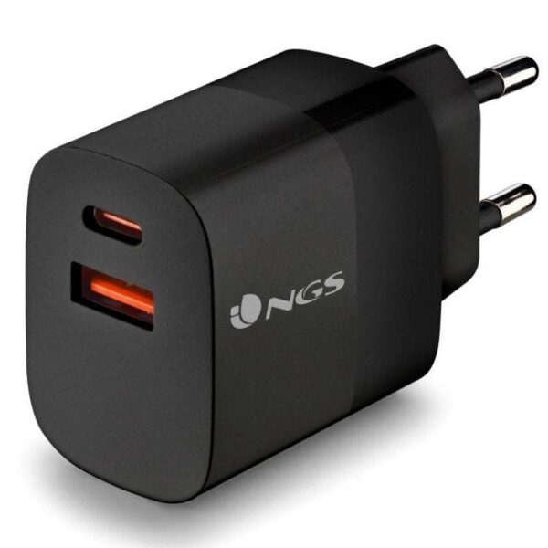 Cargador de Pared GaN NGS Bud 45W/ 1xUSB Tipo-C/ 1xUSB/ 45W