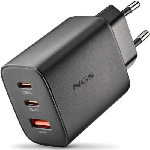 art_ngs-carga20era2065w20bk_1 Cargador de Pared GaN NGS Era 65W/ 2xUSB Tipo-C/ 1xUSB/ 65W