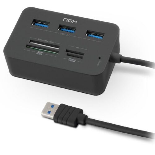 art_nox-hub20reader20one_1-1 Hub USB 3.0 Nox Reader One/ 3xUSB/ 1x Lector de Tarjetas
