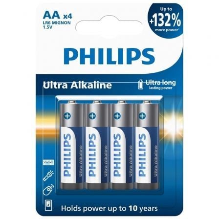 art_phil-pila20lr6e4b2010_1 Pack de 4 Pilas AA Philips LR6E4B/10/ 1.5V/ Alcalina