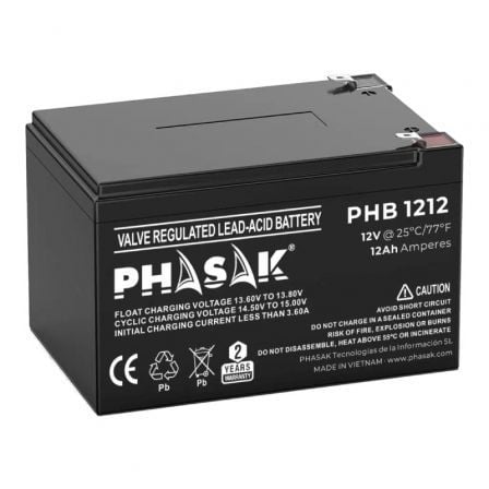 art_phk-bat20phb201212_1 Batería Phasak PHB 1212 compatible con SAI/UPS PHASAK según especificaciones