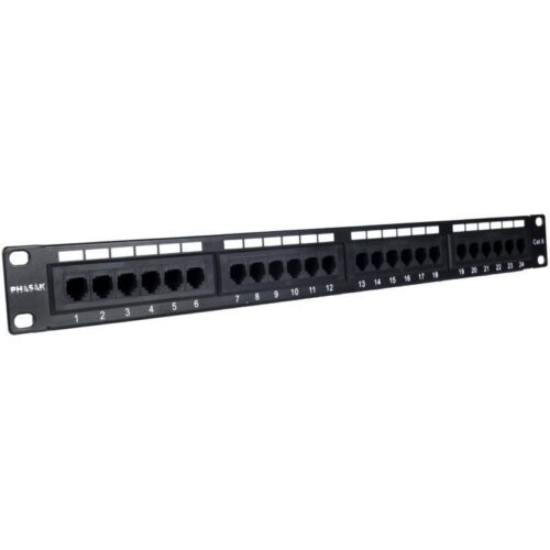 art_phk-patch20pu202420_1-1 Patch Panel Phasak PU 2420/ 24 Puertos/ Cat.6/ Altura 1U