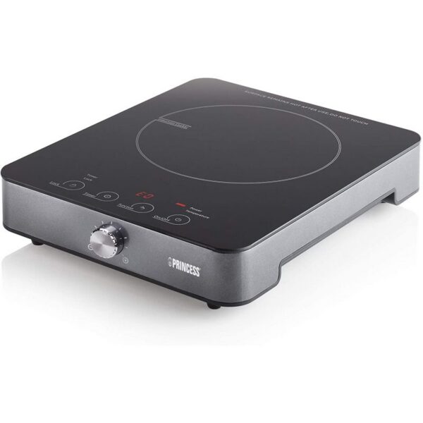 Placa de Inducción Princess 303010 - 1800W, 200mm, Pantalla LED y Temporizador