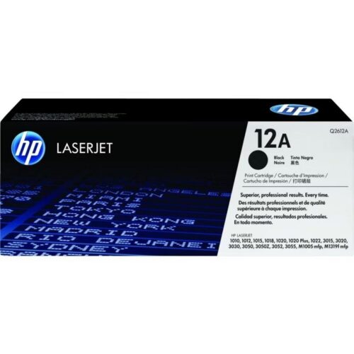 Tóner Original HP 12A Negro - 2000 Páginas - Compatible con HP LaserJet