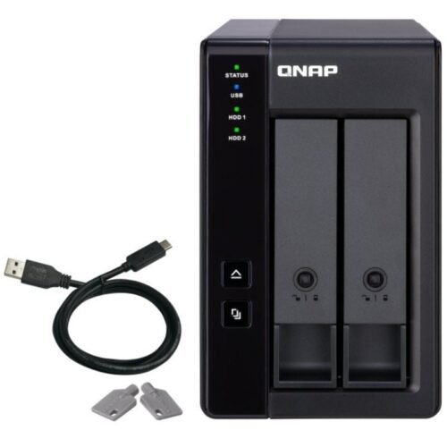 QNAP TR-002 - Expansión RAID USB 3.2 Gen 2 de 2 Bahías para NAS y PC