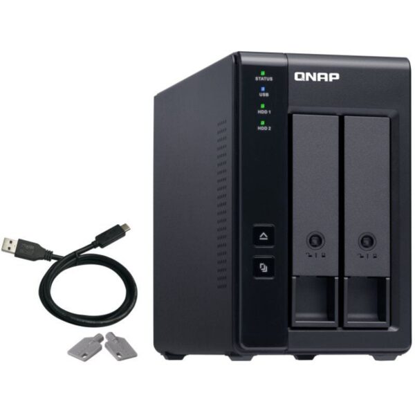 QNAP TR-002 - Expansión RAID USB 3.2 Gen 2 de 2 Bahías para NAS y PC