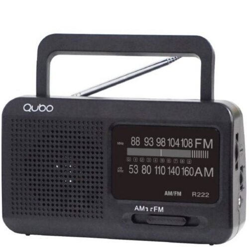 art_qub-radio20r-22220bk_1-1 Radio Portátil Qubo R-222/ con Cable/ a Pilas/ Negra