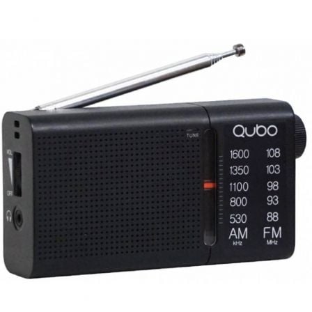 art_qub-radio20r-s220bk_1 Radio Portátil Qubo RS-2/ con Cable/ a Pilas/ Negra