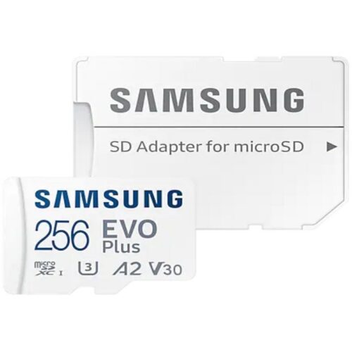 Tarjeta MicroSD Samsung EVO Plus 256GB - 160MB/s, Clase 10, Adaptador Incluido