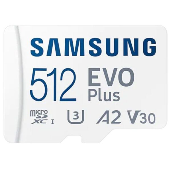 Tarjeta MicroSD Samsung EVO Plus 512GB - Velocidad 160MB/s, Clase 10, con Adaptador