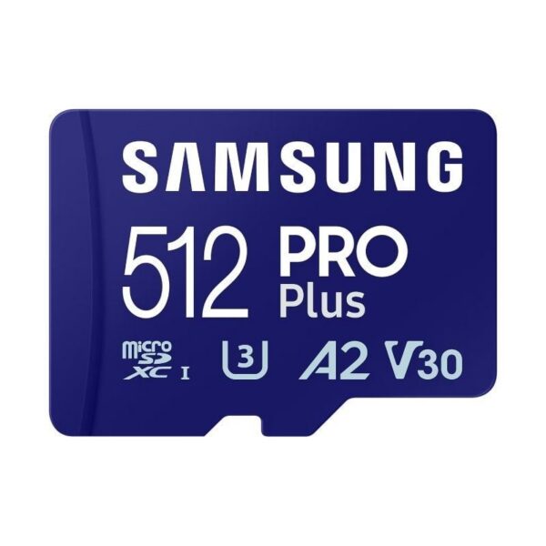 Tarjeta MicroSD Samsung PRO Plus 512GB - 180MB/s - Clase 10 - UHS-I