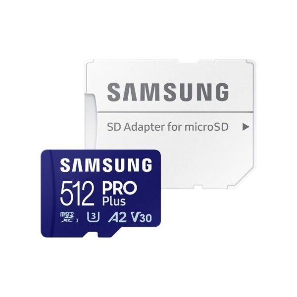 Tarjeta MicroSD Samsung PRO Plus 512GB - 180MB/s - Clase 10 - UHS-I