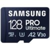 Tarjeta MicroSD Samsung PRO Ultimate 128GB con Adaptador - 200MB/s