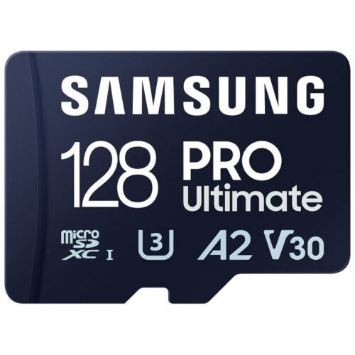 Tarjeta MicroSD Samsung PRO Ultimate 128GB con Adaptador - 200MB/s