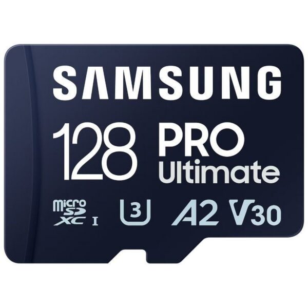 Tarjeta MicroSD Samsung PRO Ultimate 128GB con Adaptador - 200MB/s