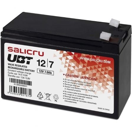 art_slc-bat20ubt201220720v2_1 Batería Salicru UBT 12/7 V2 compatible con SAI Salicru según especificaciones