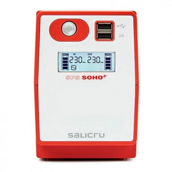 SAI Salicru SPS 650 SOHO+ - 650VA/360W, 2 Salidas Schuko, Torre