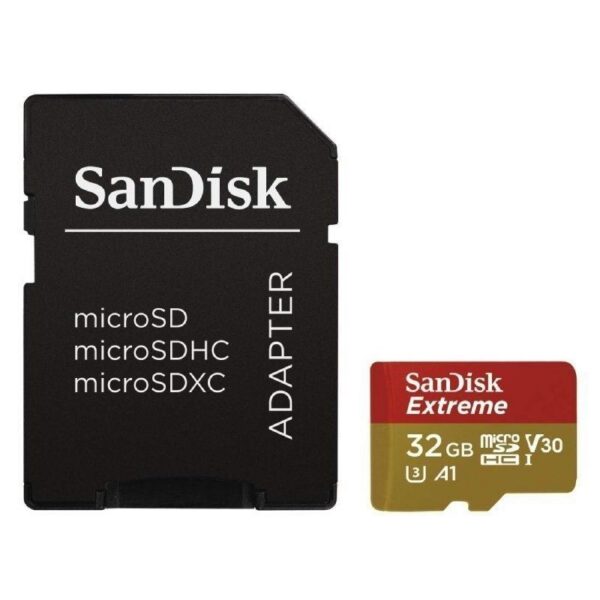 Tarjeta MicroSD SanDisk Extreme 32GB UHS-I + Adaptador - Velocidad 100MB/s