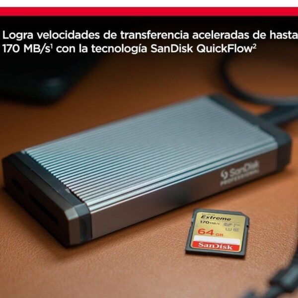Tarjeta SD SanDisk Extreme 64GB - Velocidad 170MB/s - Clase 10 UHS-I