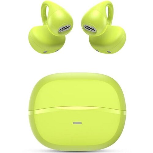 Auriculares Bluetooth SPC Boost Clip - 26h Autonomía, Estuche de Carga, Color Verde Lima