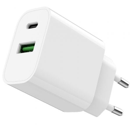art_spc-carga20fst20ch2020w20wh_1 Cargador de Pared SPC Fast Charger 4341B/ 1xUSB Tipo-C/ 1xUSB/ 20W/ Blanco