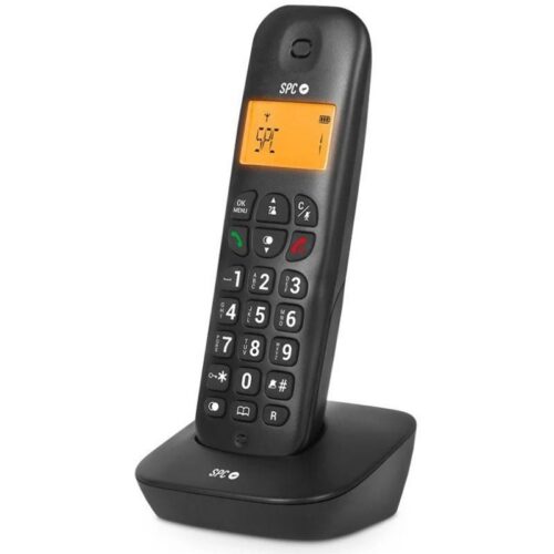 art_spc-dect20air20bk_1-1 Teléfono Inalámbrico SPC Air Negro - Pantalla Retroiluminada y Larga Duración