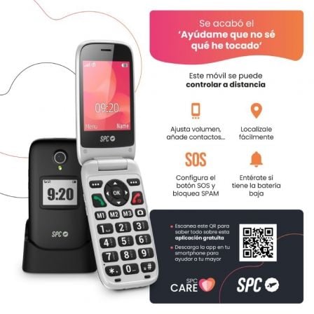 art_spc-tel20polaris20bk_1 Teléfono Móvil SPC Polaris para Personas Mayores/ 4G/ Negro