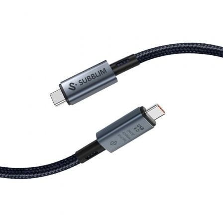 art_sub-cab20subcab-c24010_1 Cable USB 4.0 Tipo-C Subblim Cable High/ USB Tipo-C Macho - USB Tipo-C Macho/ Hasta 240W/ 1.5m/ Negro
