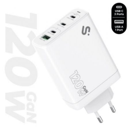 art_sub-carga20subchg-6g1204_1 Cargador de Pared GaN Subblim 120W Charger USB C+C+C+A/ 3xUSB Tipo-C/ 1xUSB/ 120W