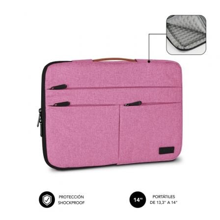 art_sub-funda20ap360201420pk_1 Funda Subblim Air Padding 360 Sleeve para Portátiles hasta 14"/ Rosa