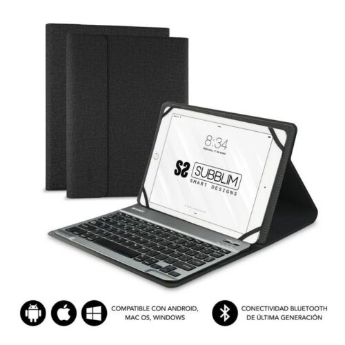 art_sub-funda20kt2-bt0001_1-1 Funda con Teclado Subblim Keytab Pro Bluetooth para Tablets de 10.1"-10.8"/ Negra