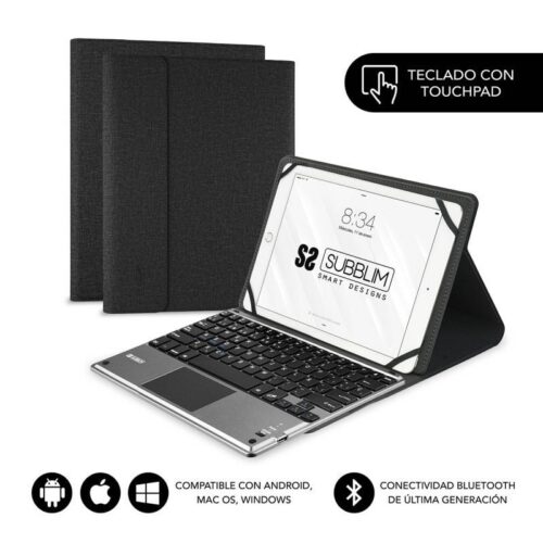 art_sub-funda20kt2-btp001_1-1 Funda con Teclado Bluetooth Touchpad Keytab Pro para Tablets 10.1"-10.8" - Negro