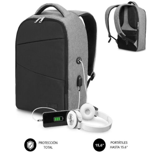 art_sub-mochi20sec20v220ap201620bk_1-1 Mochila Antirrobo Secure V2 AP - Portátil 15.6'' - USB - Gris