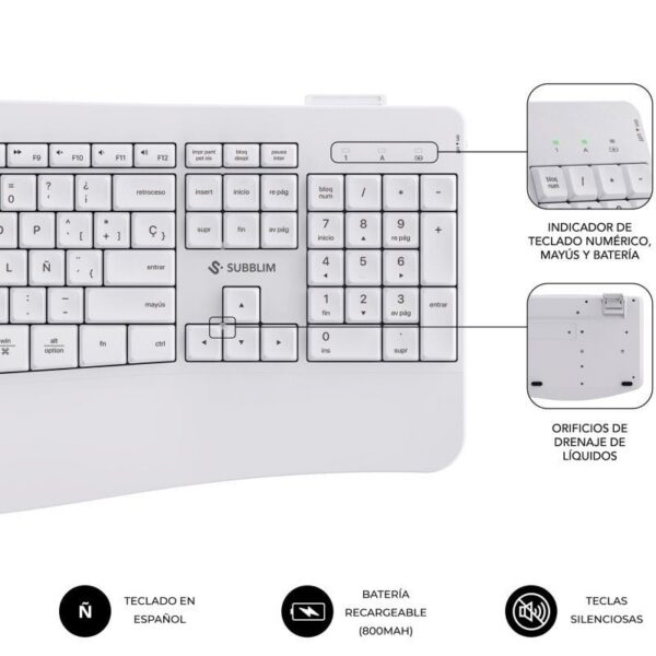 art_sub-tec20combo20dual20of20pw20wh_2 Teclado y Ratón Inalámbrico Ergonómico SUBBLIM Combo Dual Prowave - Blanco