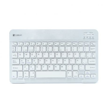 art_sub-tec20sm0001_1 Teclado Compacto Inalámbrico por Bluetooth Subblim Smart/ Plata