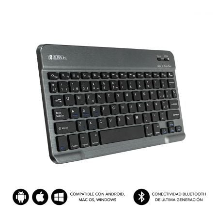 art_sub-tec20sm0002_1 Teclado Compacto Inalámbrico por Bluetooth Subblim Smart/ Gris