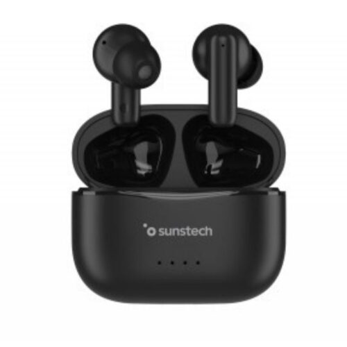 Auriculares Bluetooth Sunstech WAVEPODS: Sonido Potente y 13.5h de Autonomía con Estuche de Carga