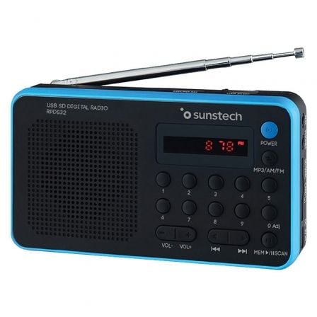art_sun-radio20rpds32bl_1 Radio Portátil Sunstech RPDS32BL/ con Batería/ Negra y Azul
