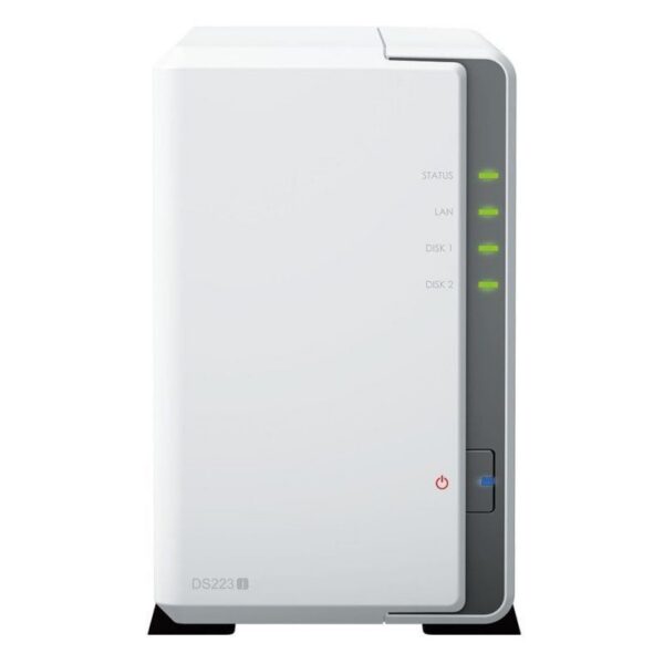 Synology DiskStation DS223j - NAS de 2 Bahías, 1GB DDR4, Almacenamiento Seguro y Eficiente
