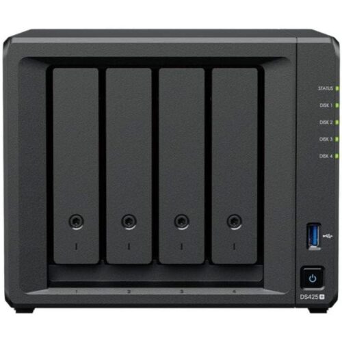 Synology DiskStation DS425+ - NAS 4 Bahías 2.5GbE 2GB DDR4 - Almacenamiento Rápido y Seguro
