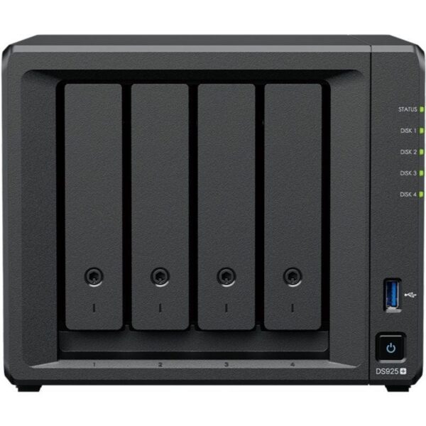 NAS Synology Diskstation DS925+/ 4 Bahías 3.5"- 2.5"/ 4GB DDR4/ Formato Torre
