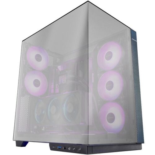 Caja Gaming Mars MC-3GF PRO - Cristal Cromado, Triple Ventana ARGB, Montaje Vertical GPU