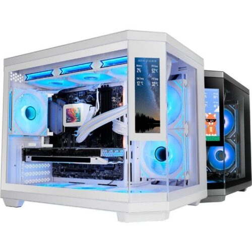 Caja Gaming Minitorre Mars Gaming MC-3TCORELCDM - Blanca - Alto Rendimiento