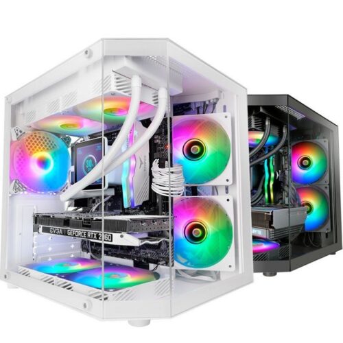 Caja Gaming MicroATX Mars MC-3TLITE - Triple Cristal Templado + Ventilador RGB