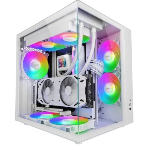 Caja Gaming Semitorre Mars Gaming MCV-ONE - Cristal Templado Doble y Ventilación RGB