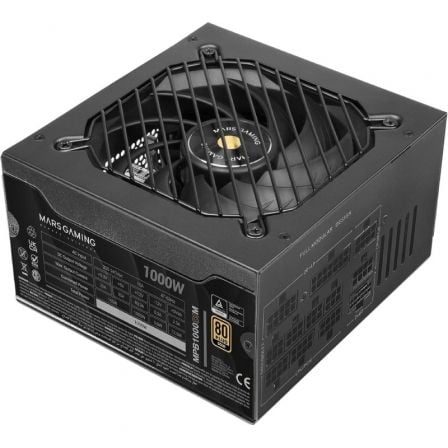 art_tac-fuente20mpb1000sim20bk_1 Fuente de Alimentación Mars Gaming MPB1000SIM/ 1000W/ Ventilador 14cm/ 80 Plus Gold