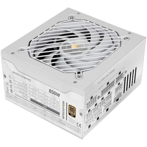 art_tac-fuente20mpb850psi20wh_1 Fuente de Alimentación Mars Gaming MPB850PSI 850W 80 Plus Gold - ATX 3.1, PCIe 5.1, Ventilador 140mm