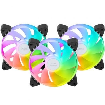 art_tac-ref20mf-3ar20bk_1 Pack 3 Ventiladores Invertidos Mars Gaming MF-3AR/ 12cm/ ARGB